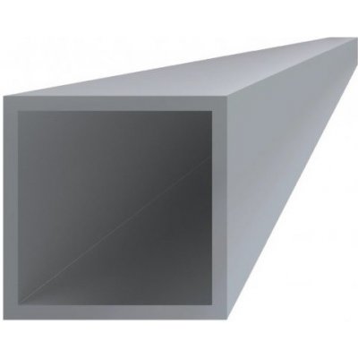Uzavřený hliníkový profil, čtvercový, materiál EN AW-6060 T66, přírodní hliník bez povrchové úpravy, délka 6m Rozměry: 20x20x1,5mm – Zboží Mobilmania
