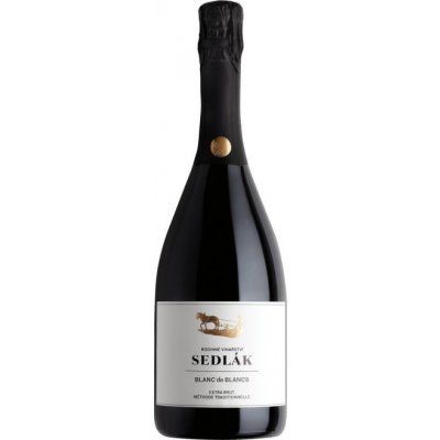 Vinařství Sedlák Sekt Blanc de Blanc Chardonnay Extra Brut extra brut 2023 12% 0,75 l (holá láhev) – Zboží Dáma