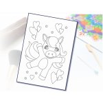 Radost v písku Šablona na pískování pony v srdíčkách A5 148 x 210 mm – Zboží Dáma