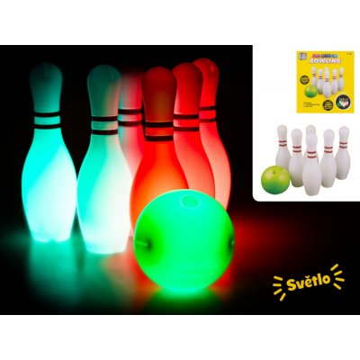 Mikro Trading Bowling s kuželkami 6ks a míčkem na baterie se světlem – Hledejceny.cz