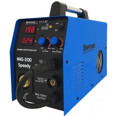 Sherman MIG 200 Speedy s hořákem a kabely MMA 200A/60% MG7811744 – Sleviste.cz