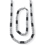 Ewena Pánský náhrdelník s náramkem z chirurgické oceli řecký klíč KA920 – Hledejceny.cz