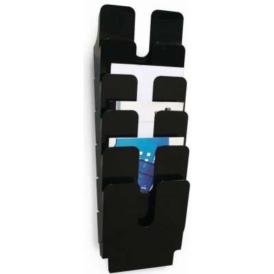 DURABLE Zásobník na prospekty FLEXIPLUS 6 A4 na výšku černý – Zboží Živě