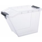 Plast Team Úložný box se sklopným víkem 58 L průhledný – Zboží Dáma