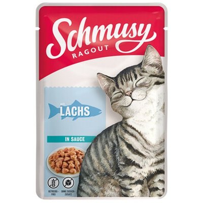 Schmusy Ragout s lososem v omáčce 100 g – Sleviste.cz