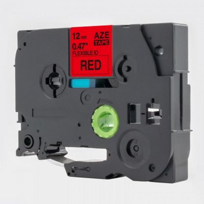 Kompatibilní páska s Brother TZ-FX431 / TZe-FX431, 12mm x 8m, flexi, černý tisk / červený podklad – Hledejceny.cz