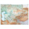 Nástěnné mapy Gizi Map Kazachstán, Kyrgyzstán, Tádžikistán, Turkmenistán, Uzbekistán - nástěnná mapa 122 x 82 cm Varianta: bez rámu v tubusu, Provedení: laminovaná mapa v lištách