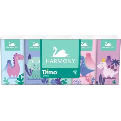 Harmony Dino papírové kapesníčky 3-vrstvé 10 x 10 ks – Sleviste.cz