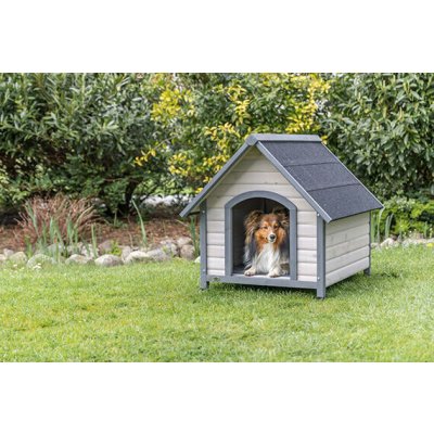 Natura bouda pro psa se sedlovou střechou M-L 83 x 87 x 101 cm šedá – Sleviste.cz