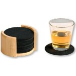 KESPER Podtácky 12 ks 10 cm bambus/plsť černé 58747 – Zboží Dáma