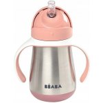 Beaba láhev Bidon s dvojitými stěnami Stainless Steel Straw Cup Old Pink růžová 250 ml – Zboží Dáma