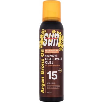 Vivaco SUN Arganový suchý opalovací olej sprej SPF15 150 ml – Zboží Mobilmania