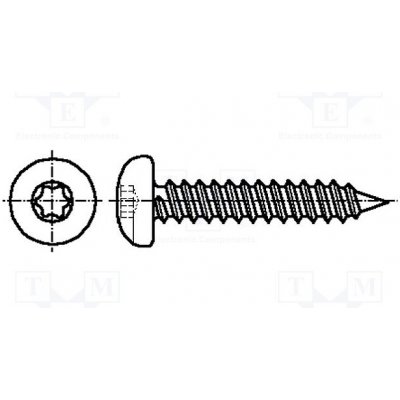 BOSSARD 3242534 Vrut; do dřeva; 5x30; Hlava: válcová; Torx®; TX25; Výš.hlavy: 3,4mm – Sleviste.cz