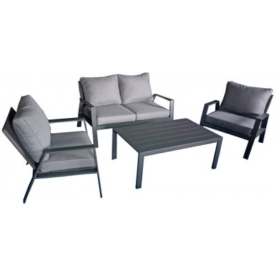 Garden Pleasure Victoria Set zahradních křesílek, pohovky a stolku šedá – Hledejceny.cz