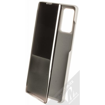 Pouzdro 1Mcz Clear View flipové Samsung Galaxy Note 20 stříbrné – Zboží Mobilmania