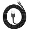 Flex kabel NONAME Baseus Cafule nabíjecí / datový kabel USB na Lightning 2,4A 1m, šedá-černá