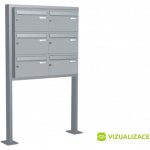 Poštovní schránka B-217 - volně stojící ve stojanu z JPU profilu - lakovaná - RAL 9005 MAT. - ČERNÁ – Hledejceny.cz