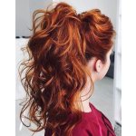 Clip in culík, japonský kanekalon, kudrnatý, 63cm - MĚDĚNÁ – Zboží Dáma