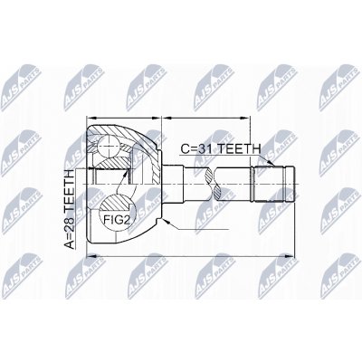 Sada kloubů, hnací hřídel NTY NPZ-NS-049 | Zboží Auto