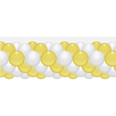Balónková girlanda žluto bílá 3 m