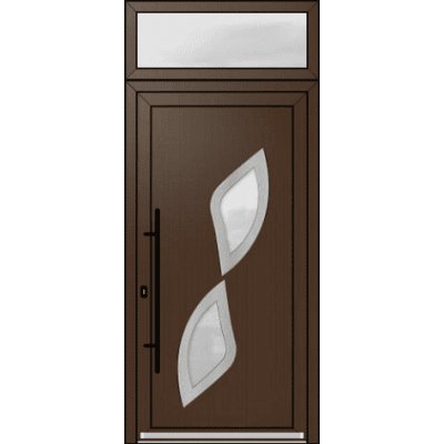 OknaDvereNaMiru.cz Vchodové dveře INOX 8 + Nadsvětlík bílá 100 x 220 cm – Hledejceny.cz