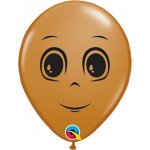 Qualatex Balón QL 6 s potiskem mužského obličeje pastelově hnědý