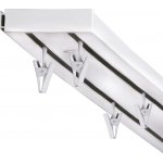 KLIK Záclonová kolejnice dvouřadá, 210 cm, PVC, bílá – Sleviste.cz