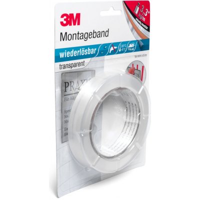 3M 4658 snímatelná montážní páska, oboustranná montážní páska pro vnitřní i venkovní aplikace, 19 m – Sleviste.cz