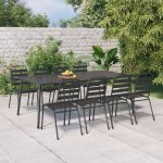 vidaXL Zahradní stolek antracitový 200 x 100 x 71 cm ocel 362741 – Hledejceny.cz