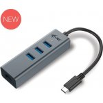 i-Tec USB-C Metal HUB 3 Port + Gigabit Ethernet C31METALG3HUB – Zboží Živě