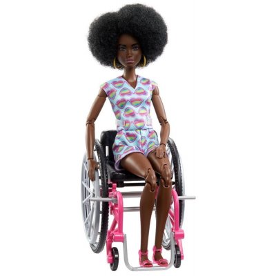 Barbie Modelka 194 na invalidním vozíku v overalu se srdíčky – Zboží Dáma
