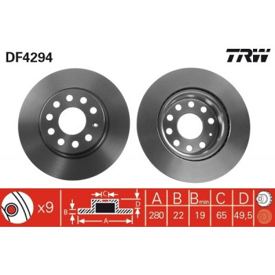 TRW Brzdový kotouč DF4294 – Sleviste.cz