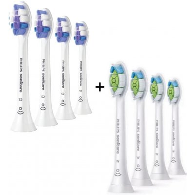 Philips Sonicare Sensitive HX6054/10 4 ks + Philips Sonicare W Optimal White HX6064/10 4 ks – Zbozi.Blesk.cz