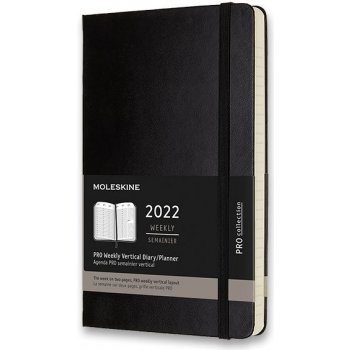 Moleskine A5 týdenní 2022 černý