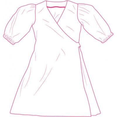 Takoy Elektronický PDF střih dámské zavinovací šaty Anna-40-46 – Zbozi.Blesk.cz