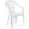 Zahradní židle a křeslo IPAE PROGARDEN plastové křeslo KONA bílá