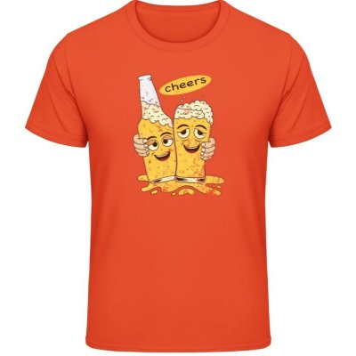 Gildan Soft Style tričko Pivní motiv - Na zdraví - Oranžová – Zboží Mobilmania