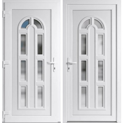 OknaDvereNaMiru.cz Vchodové plastové dveře Linda bílá / bílá levé otevírání dovnitř 98 x 198 cm – Zboží Mobilmania