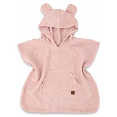 Dětské mušelínové pončo lux s kapucí Teddy rychleschnoucí pudrově růžové – Hledejceny.cz