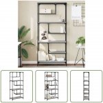 Knihovna Šedá Sonoma 81x36x176 cm Materiál na bázi dřeva – Sleviste.cz