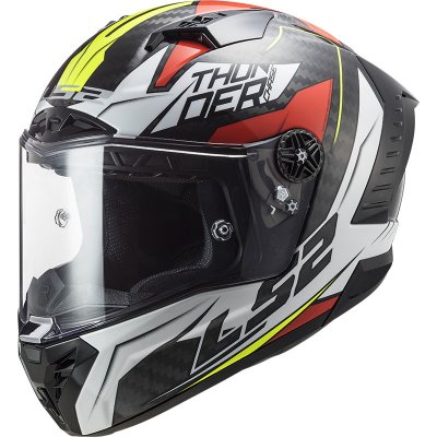 Závodní helma LS2 FF805 THUNDER C CHASE Gloss White Red - XL