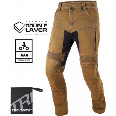 Trilobite Parado doublelayer AAA slim fit men jeans rusty brown level 2 Hnědá – Zboží Mobilmania