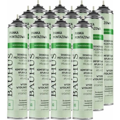 Bauhus Sada Montážní pěna 750ml 12 ks – HobbyKompas.cz