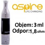 aSpire ET-S Victory BVC clearomizer 1,8ohm černý 3ml – Zboží Mobilmania