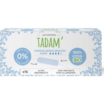 Tadam Tampony z BIO bavlny Super 16 ks – Zboží Mobilmania