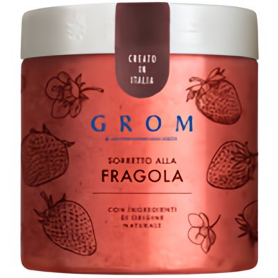 Grom Sorbet Jahoda italská zmrzlina v kelímku 460 ml – Zbozi.Blesk.cz