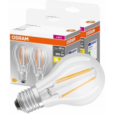 Osram PARATHOM LED žárovka E27 Filament CLA FIL 7W 60W teplá bílá 2700K stmívatelná – Zbozi.Blesk.cz