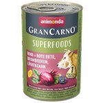 Animonda GranCarno Superfoods Adult hovězí červená řepa ostružiny pampeliška 400 g – Hledejceny.cz