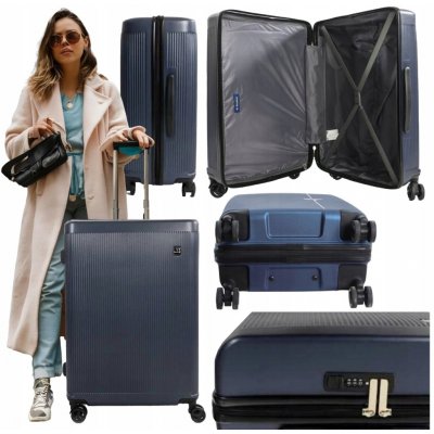 Saxoline kufr Algarve modrá 102 l – Zboží Dáma