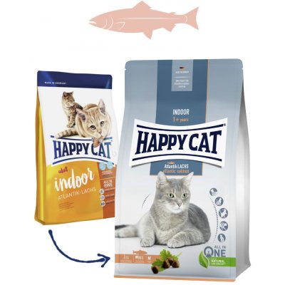 Happy Cat NEW Indoor Atlantik Lachs Losos 1,3 kg